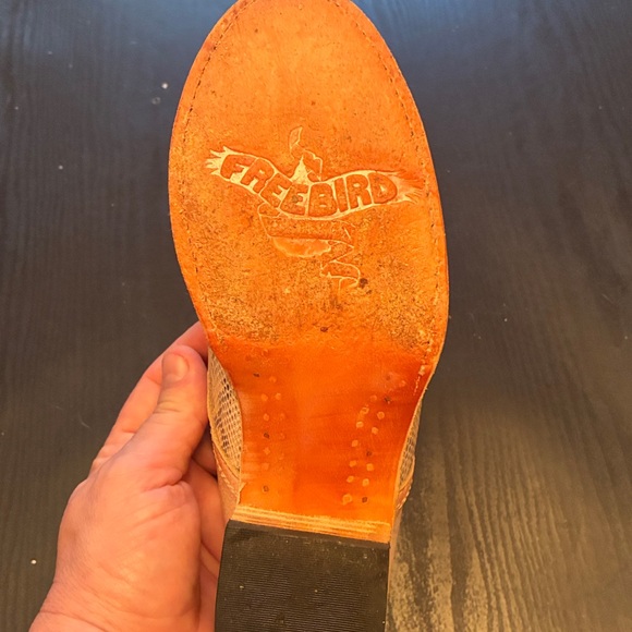 Freebird Women's Orange and Cream Mules - Picture 6 of 6